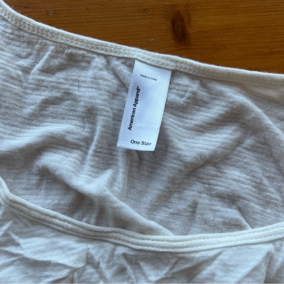 American apparel off white striped crop top loose tank - Picture 5 of 5